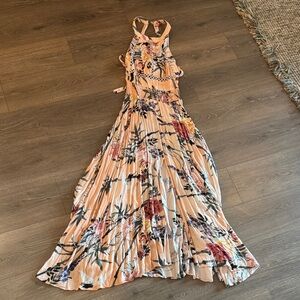 Peach Floral Maxi Dress